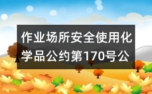 作業(yè)場所安全使用化學(xué)品公約（第170號公約）