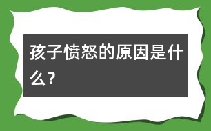 孩子憤怒的原因是什么？