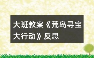 大班教案《荒島尋寶大行動》反思