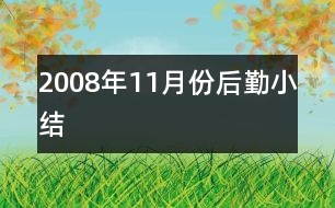 2008年11月份后勤小結(jié)