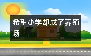 希望小學(xué)卻成了“養(yǎng)殖場”